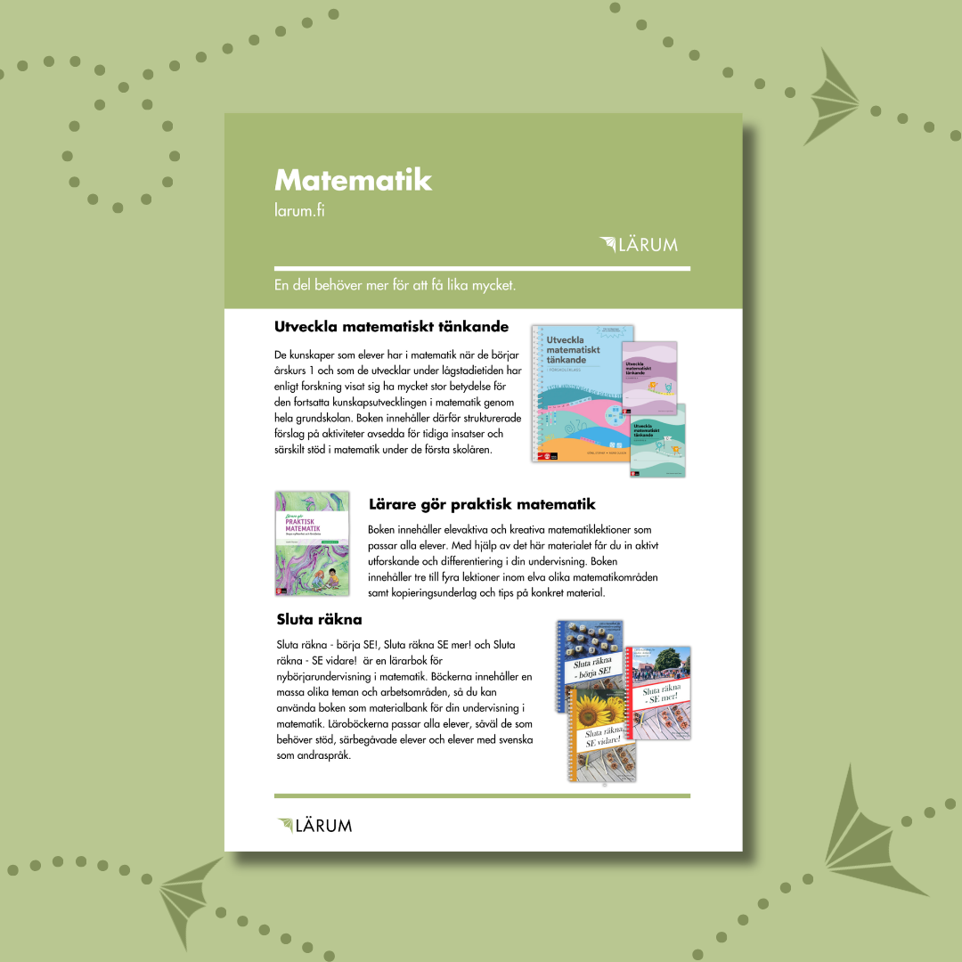 Pärmbilden för Infoblad - Matematik